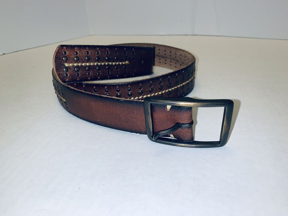 American Eagle Outfitters Unisex M Belt Brown Leather 1 3/8" Wide BOHO Western